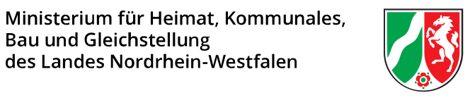 Logo des Ministeriums für Heimat, Kommunales, Bau und Gleichstellung des Landes Nordrhein-Westfalen
